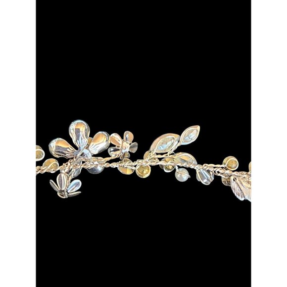 Silver Floral Wire Hair Wreath/Headband/Tiara - Marionat - NWT main image 7